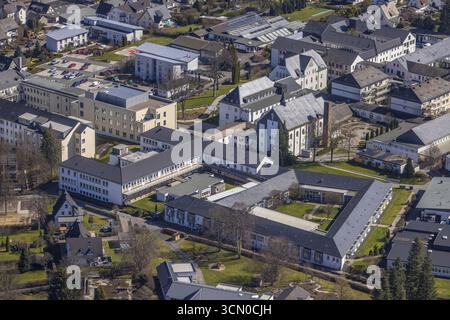 Luftbild, Campus Josefsheim Bigge, Berufsbildungszentrum, Bigge, Olsberg, Sauerland, Nordrhein-Westfalen, Deutschland, BBW Bigge, DE, Europa, Stockfoto