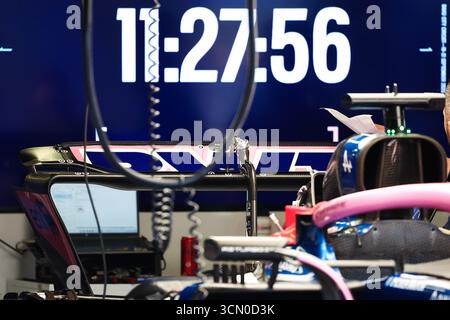 Alpine F1 Team A525, mechanischer Heckflügel während des Grand Prix von Qatar Airways Aserbaidschan 2025, 17. Runde der FIA Formel-1-Weltmeisterschaft 2025 vom 19. Bis 21. September 2025 auf dem Baku City Circuit in Baku, Aserbaidschan - Foto Eric Alonso/DPPI Credit: DPPI Media/Alamy Live News Stockfoto