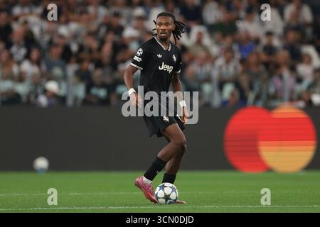 Turin, Italien. September 2025. Khephren Thuram von Juventus während des Spiels Juventus gegen Borussia Dortmund UEFA Champions League im Allianz Stadium, Turin. Der Bildnachweis sollte lauten: Jonathan Moscrop/Sportimage Credit: Sportimage Ltd/Alamy Live News Stockfoto