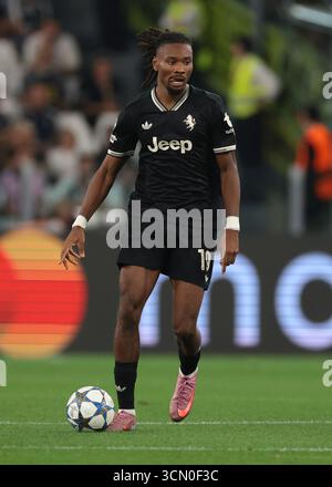 Turin, Italien. September 2025. Khephren Thuram von Juventus während des Spiels Juventus gegen Borussia Dortmund UEFA Champions League im Allianz Stadium, Turin. Der Bildnachweis sollte lauten: Jonathan Moscrop/Sportimage Credit: Sportimage Ltd/Alamy Live News Stockfoto