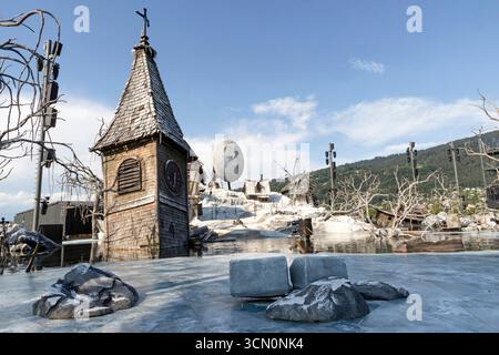 Bregenzer Festspielbühne, der Freischütz, Bregenz, Vorarlberg, Österreich // Bregenzer Festspielbühne, der Freischütz, Bregenz, Vorarlberg, Österreich - 20250714 PD13135 Stockfoto