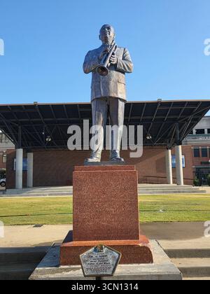 W. C. William Handy Statue in der Beale Street in Memphis Tennessee USA Father of the Blues 09.15.2025 Stockfoto