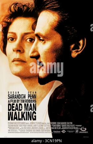 Dead man Walking (1995) von Tim Robbins mit Susan Sarandon, Sean Penn und Robert Prosky. Ein mächtiges Drama über eine Nonne, die einen Häftling in der Todeszelle in den Tagen vor seiner Hinrichtung berät. Foto eines Original-Posters aus dem Jahr 1995 (USA), das NUR FÜR REDAKTIONELLE ZWECKE VERWENDET WIRD. Quelle: BFA / Gramercy Pictures Stockfoto