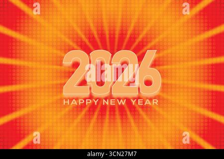 Goldenes Jubiläum-2026-Etikett mit Band Stock Vektor