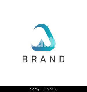Letter A Gradient Logo Design Vektor Illustration Vorlage Stock Vektor