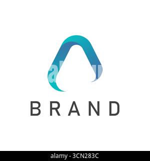 Letter A Gradient Logo Design Vektor Illustration Vorlage Stock Vektor