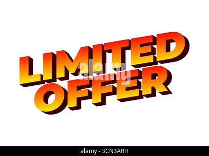 Textgrafik mit den Wörtern „Limited“ in fetter, farbenfroher Schrift mit Verlaufseffekt Stock Vektor