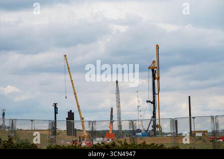 Bau des Kernkraftwerks Sizewell C Stockfoto