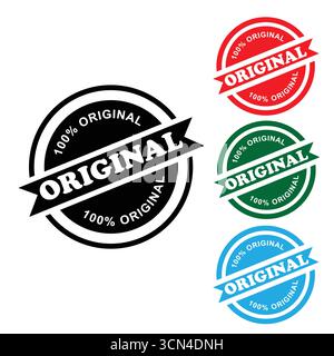 Vektorsatz mit Vintage-Originalmarken, -Abzeichen und -Etiketten mit Text Originalprodukt, Premium-Qualität, Best Choice, limitierter Auflage und Sonderangebot Stock Vektor