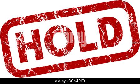 Halten Sie den roten Grunge-Stempel gedrückt – Vektorillustration Stock Vektor