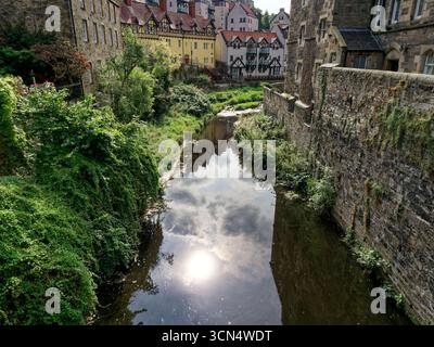 Water of Leith, Dean Village, Edinburgh, Schottland, Großbritannien. Stockfoto