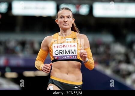 Tokio, Japan. September 2025. Vanessa Grimm (Siebenkampf Frauen, Königsteiner LV), JPN, Leichtathletik, Leichtathletik, Leichtathletik, Leichtathletik-Weltmeisterschaften 2025, Weltmeisterschaft 2025, Tokio 2025, 19.09.2025, Foto: Eibner-Pressefoto/Stefan Mayer Credit: dpa/Alamy Live News Stockfoto