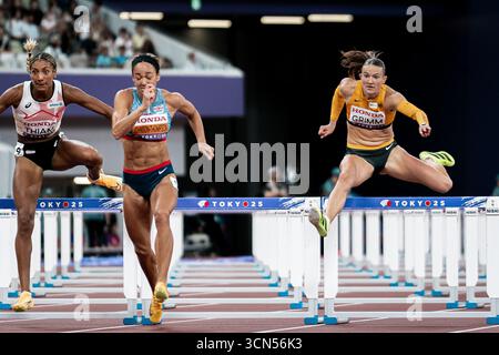 Tokio, Japan. September 2025. Vanessa Grimm (Siebenkampf Frauen, Königsteiner LV), JPN, Leichtathletik, Leichtathletik, Leichtathletik, Leichtathletik-Weltmeisterschaften 2025, Weltmeisterschaft 2025, Tokio 2025, 19.09.2025, Foto: Eibner-Pressefoto/Stefan Mayer Credit: dpa/Alamy Live News Stockfoto
