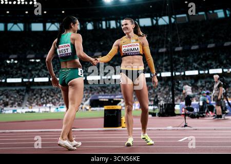 Tokio, Japan. September 2025. Vanessa Grimm (Siebenkampf Frauen, Königsteiner LV), JPN, Leichtathletik, Leichtathletik, Leichtathletik, Leichtathletik-Weltmeisterschaften 2025, Weltmeisterschaft 2025, Tokio 2025, 19.09.2025, Foto: Eibner-Pressefoto/Stefan Mayer Credit: dpa/Alamy Live News Stockfoto