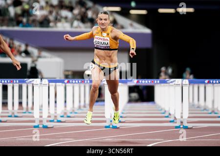 Tokio, Japan. September 2025. Vanessa Grimm (Siebenkampf Frauen, Königsteiner LV), JPN, Leichtathletik, Leichtathletik, Leichtathletik, Leichtathletik-Weltmeisterschaften 2025, Weltmeisterschaft 2025, Tokio 2025, 19.09.2025, Foto: Eibner-Pressefoto/Stefan Mayer Credit: dpa/Alamy Live News Stockfoto