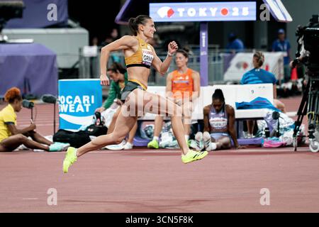 Tokio, Japan. September 2025. Vanessa Grimm (Siebenkampf Frauen, Königsteiner LV), JPN, Leichtathletik, Leichtathletik, Leichtathletik, Leichtathletik-Weltmeisterschaften 2025, Weltmeisterschaft 2025, Tokio 2025, 19.09.2025, Foto: Eibner-Pressefoto/Stefan Mayer Credit: dpa/Alamy Live News Stockfoto