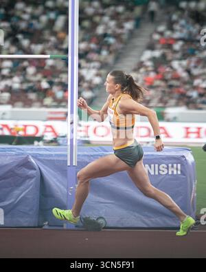 Tokio, Japan. September 2025. Vanessa Grimm (Siebenkampf Frauen, Königsteiner LV), JPN, Leichtathletik, Leichtathletik, Leichtathletik, Leichtathletik-Weltmeisterschaften 2025, Weltmeisterschaft 2025, Tokio 2025, 19.09.2025, Foto: Eibner-Pressefoto/Stefan Mayer Credit: dpa/Alamy Live News Stockfoto