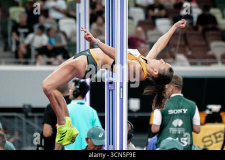 Tokio, Japan. September 2025. Vanessa Grimm (Siebenkampf Frauen, Königsteiner LV), JPN, Leichtathletik, Leichtathletik, Leichtathletik, Leichtathletik-Weltmeisterschaften 2025, Weltmeisterschaft 2025, Tokio 2025, 19.09.2025, Foto: Eibner-Pressefoto/Stefan Mayer Credit: dpa/Alamy Live News Stockfoto