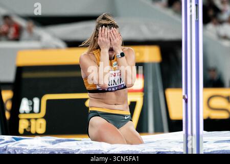Tokio, Japan. September 2025. Vanessa Grimm (Siebenkampf Frauen, Königsteiner LV), JPN, Leichtathletik, Leichtathletik, Leichtathletik, Leichtathletik-Weltmeisterschaften 2025, Weltmeisterschaft 2025, Tokio 2025, 19.09.2025, Foto: Eibner-Pressefoto/Stefan Mayer Credit: dpa/Alamy Live News Stockfoto