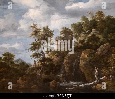 Rocky Landscape Painting von Jacob Van Ruisdael 1628-1682 Stockfoto