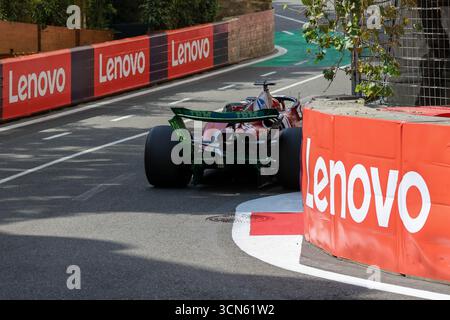 Aserbaidschan GP F1 2025 am 19. September 2025 in Baku, Aserbaidschan - Formel 1 Charles Leclerc auf Scuderia Ferrari HD während des Freien Trainings - Credit: Simone Frigerio/Alamy Live News Stockfoto
