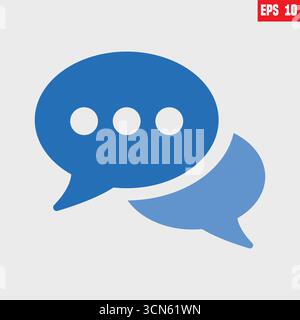 Vektor des Kommentarsymbols. Symbol für Sprechblase. Konversationssymbol im trendigen flachen Design Stock Vektor