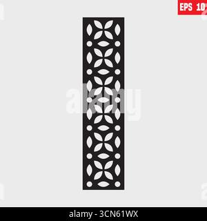 Design, Jali Design für Grafik und Sperrholz, Trennwand, CNC Router Design Schaumblech, Acryl- und CNC-Maschinenschneiden, EPS-Datei. Vektor Stock Vektor