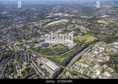 Luftansicht, Hamme, Übersicht mit Westpark und Jahrhunderthalle, Bochum, Ruhrgebiet, Nordrhein-Westfalen, Deutschland, DE, Europa, Vogelperspektive, aeri Stockfoto