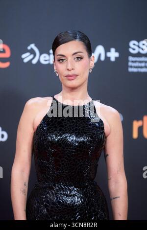 19. September 2025, Donostia / San Sebastian, Euskadi, Spanien: Aida Domenech (Dulceida) besuchte die Eröffnungszeremonie des Roten Teppichs während des 73. Internationalen Filmfestivals San Sebastian im Kursaal Palace am 19. September 2025 in Donostia / San Sebastian, Spanien (Credit Image: © Jack Abuin/ZUMA Press Wire) NUR REDAKTIONELLE VERWENDUNG! Nicht für kommerzielle ZWECKE! Stockfoto