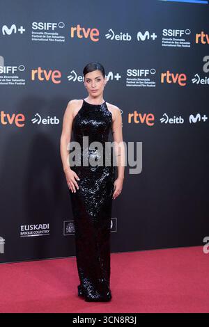 19. September 2025, Donostia / San Sebastian, Euskadi, Spanien: Aida Domenech (Dulceida) besuchte die Eröffnungszeremonie des Roten Teppichs während des 73. Internationalen Filmfestivals San Sebastian im Kursaal Palace am 19. September 2025 in Donostia / San Sebastian, Spanien (Credit Image: © Jack Abuin/ZUMA Press Wire) NUR REDAKTIONELLE VERWENDUNG! Nicht für kommerzielle ZWECKE! Stockfoto