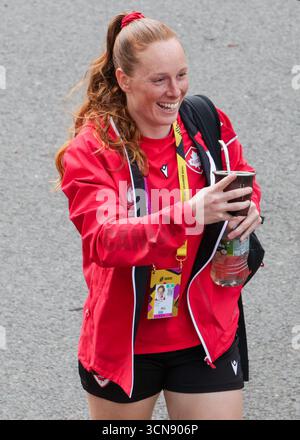 Bristol, Großbritannien. September 2025. Alex Tessier (Captain) (CAN) kommt zum Halbfinale der Rugby-Weltmeisterschaft Neuseeland gegen Kanada im Ashton Gate Stadium an. NUR REDAKTIONELLE VERWENDUNG. NICHT FÜR KOMMERZIELLE ZWECKE. Bristol, Großbritannien © ️ Credit: Elsie Kibue/Alamy Live News Stockfoto