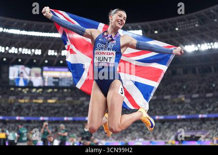 Amy Hunt (Großbritannien). 200 m Silbermedaille. Leichtathletik-Weltmeisterschaften, Tokio 2025. Stockfoto