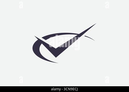 Aktivieren Sie das Logo-Konzept. Moderne Check Mark Vektor-Designvorlage. Stock Vektor