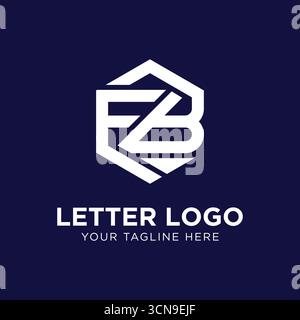Minimalistischer Letter EB Polygon Logo Vektorvorlage. Stock Vektor