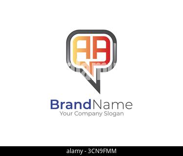 Abstraktes Design mit aa-Letter-Logo Stock Vektor