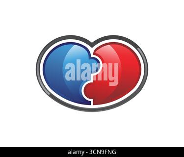 Vector Love-Logo-Vorlage Stock Vektor