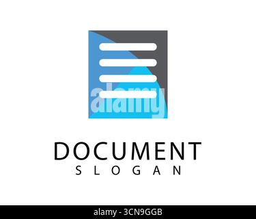 Vektordesign des Dokumentenlogos Stock Vektor