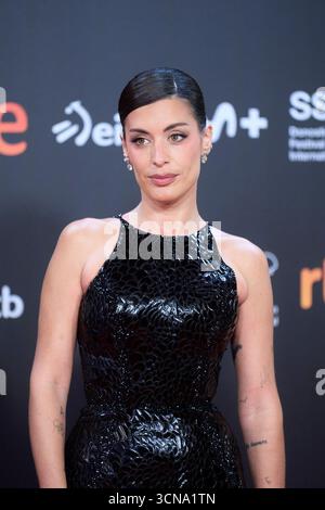 Donostia/San Sebastian. Spanien. 20250919 nahm Aida Domenech (Dulceida) an der Eröffnungszeremonie des Roten Teppichs während des 73. Internationalen Filmfestivals San Sebastian im Kursaal Palace am 19. September 2025 in Donostia/San Sebastian, Spanien Teil Stockfoto