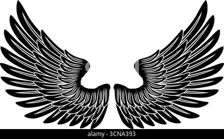 Illustration Des Angeladlers Pegasus Federflügel Stock Vektor