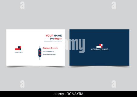 „Moderne professionelle Visitenkartenvorlage für Corporate Branding, sauberes Minimal Design Schreibwaren Mockup für Identität und Marketing.“ Stock Vektor