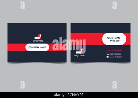 „Moderne professionelle Visitenkartenvorlage für Corporate Branding, sauberes Minimal Design Schreibwaren Mockup für Identität und Marketing.“ Stock Vektor