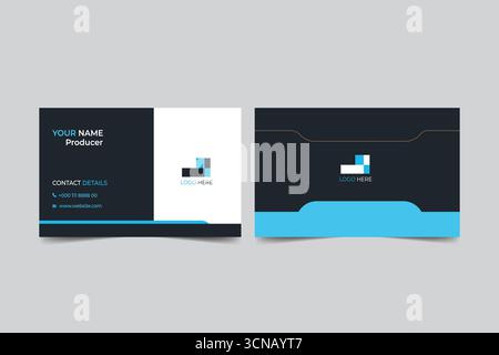 „Moderne professionelle Visitenkartenvorlage für Corporate Branding, sauberes Minimal Design Schreibwaren Mockup für Identität und Marketing.“ Stock Vektor