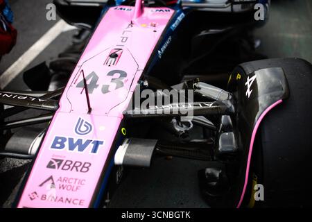 Alpine F1 Team A525, mechanisches Detail Vorderradaufhängung während des Grand Prix von Qatar Airways Aserbaidschan 2025, 17. Runde der FIA Formel 1 Weltmeisterschaft 2025 vom 19. Bis 21. September 2025 auf dem Stadtkurs Baku in Baku, Aserbaidschan - Foto Eric Alonso/DPPI Credit: DPPI Media/Alamy Live News Stockfoto