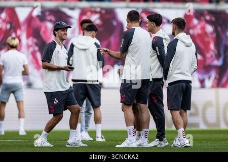 Leipzig, Deutschland. September 2025. Luca Waldschmidt (1. FC K?ln, 7) W?hrend der Platzbegehung 1. Fu?Ball Bundesliga, RB Leipzig - 1. FC K?ln, Leipzig, Red Bull Arena am 20.09.2025 DFL-VORSCHRIFTEN VERBIETEN DIE VERWENDUNG VON FOTOS ALS BILDSEQUENZEN UND/ODER QUASI-VIDEO. Quelle: dpa/Alamy Live News Stockfoto