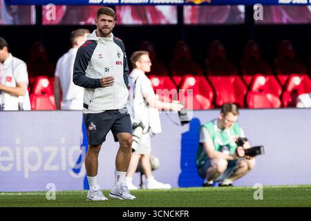 Leipzig, Deutschland. September 2025. Jan Thielmann (1. FC K?ln, 29) W?hrend der Platzbegehung 1. Fu?Ball Bundesliga, RB Leipzig - 1. FC K?ln, Leipzig, Red Bull Arena am 20.09.2025 DFL-VORSCHRIFTEN VERBIETEN DIE VERWENDUNG VON FOTOS ALS BILDSEQUENZEN UND/ODER QUASI-VIDEO. Quelle: dpa/Alamy Live News Stockfoto