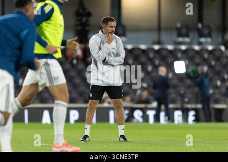 London, Großbritannien. September 2025. Während des Premier League-Spiels zwischen Fulham und Brentford im Craven Cottage am 20. September 2025 in London, England. (Foto: Pedro Soares/SPP) Credit: SPP Sport Press Photo. /Alamy Live News Stockfoto