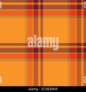 Warmes, einladendes, nahtloses Karomuster. Perfekt für Textildesign, Hintergründe oder für eine gemütliche Atmosphäre in Ihrem Projekt. Herbsttöne. Stock Vektor