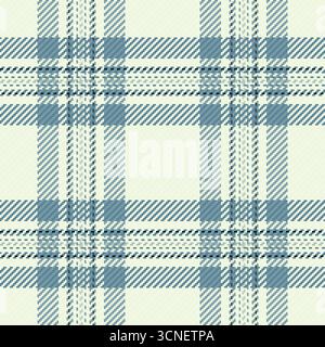 Volumenmuster Stoff Textil, Post Vektor Hintergrund nahtlos. Karomuster mit Karomuster in weiß und hellen Farben. Stock Vektor