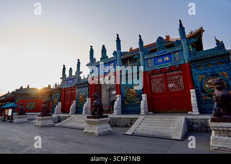 Sonnenuntergang im Dai Wang Fu Palast in Datong, der antiken Stadt, China Stockfoto
