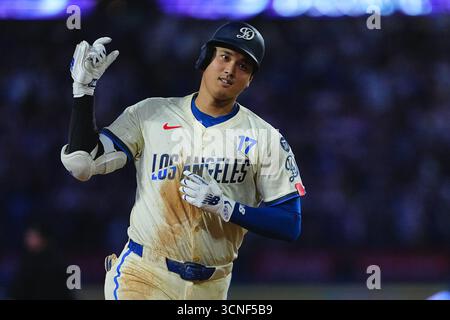 Kalifornien, USA. September 2025. Shohei Ohtani,(Dodgers), 20. September 2025: Baseball: Shohei Ohtani (Dodgers), (Dodgers), spielt im Dodger Stadium in Kalifornien, USA, ein Heimspiel (53) der MLB-Saison zwischen den Los Angeles Dodgers und den San Francisco Giants. Creative 2/AFLO/Alamy Live News Stockfoto